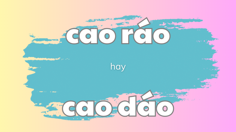 Cao ráo hay cao dáo và cách phân biệt từ ngữ thường gặp trong tiếng Việt